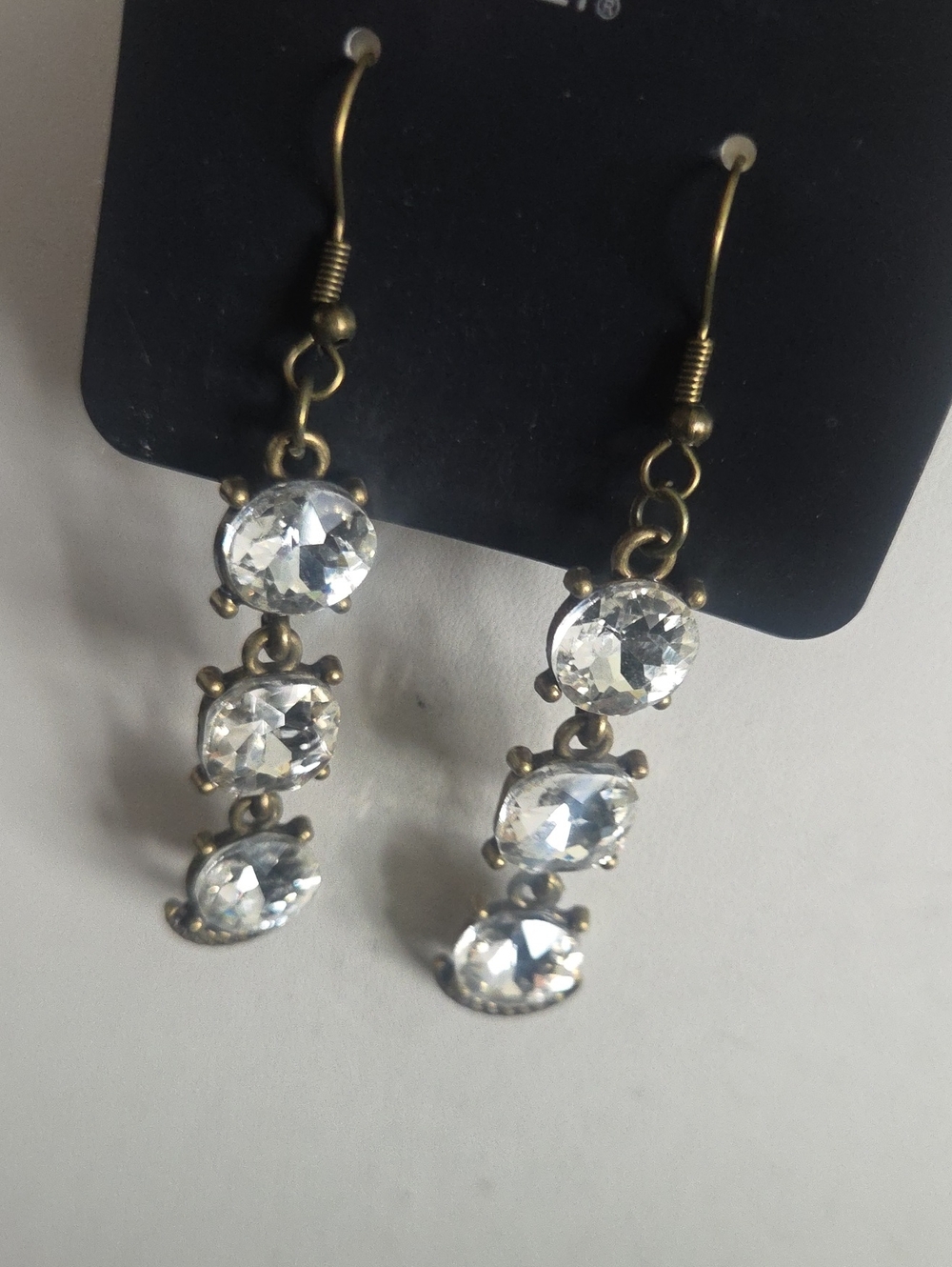 Paparazzi Determined To Dazzle Brass Earrings NWT